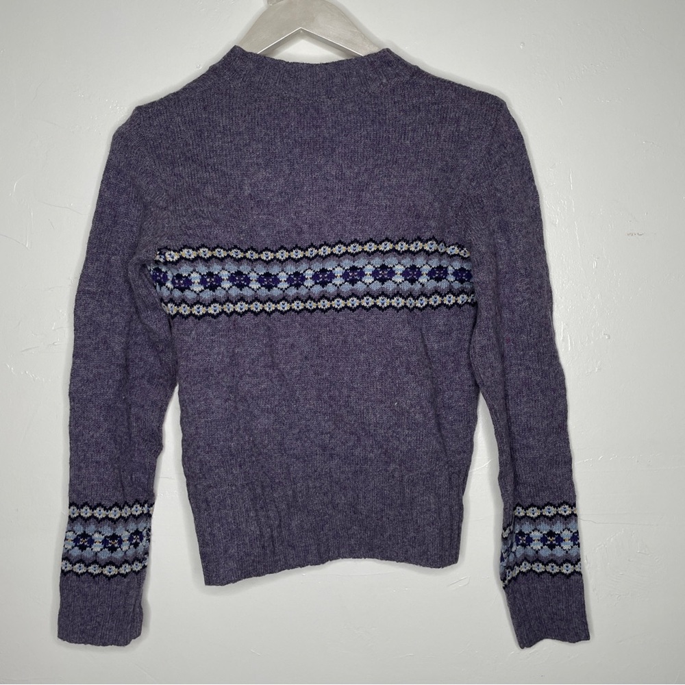 Code Bleu Wool Blend V Neck Winter Fair Isle Patt… - image 7